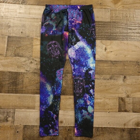 Disney Pants - Star Wars‎ astral pajama leggings Darth Vader women's medium black purple Disney